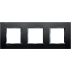 BTICINO - Placa embellecedora Livinglight de color Antracita - 2 x 3 módulos
