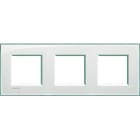 BTICINO - Placa embellecedora Livinglight de color Aguamarina - 2 x 3 módulos