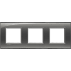 BTICINO - Placa embellecedora Livinglight de color Fumé - 2 x 3 módulos