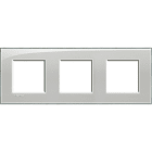 BTICINO - Placa embellecedora Livinglight de color Gris hielo - 2 x 3 módulos