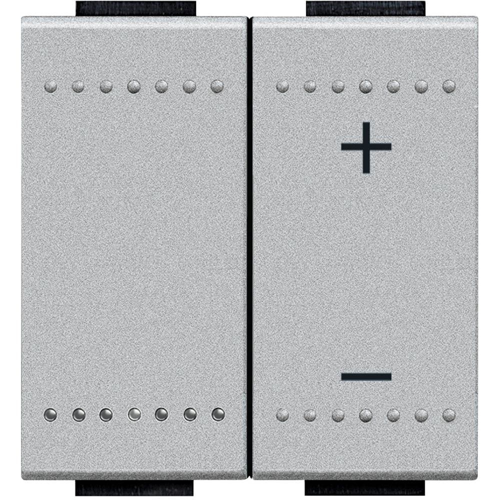 BTICINO - Regulador por pulsación Livinglight - 30-600 W RL - 2 módulos - Tech