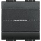 BTICINO - Cruzamiento axial Livinglight iluminable 16 AX-250 V~ - borne a tornillo - 2 módulos - Antracita
