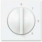 BTICINO - Conmutador rotativo Axolute3 posiciones + OFF para ventiladores - 2 módulos - Blanco
