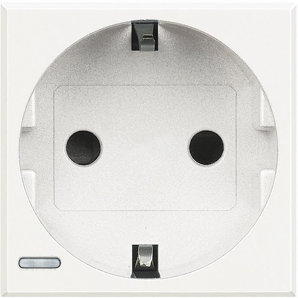 BTICINO - Base 2P+T Axolute - conexión por tornillos - Blanco - 2 módulos