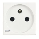 BTICINO - Base 2P+T Axolute - estándar francés - conexión por tornillos - Blanco - 2 módulos