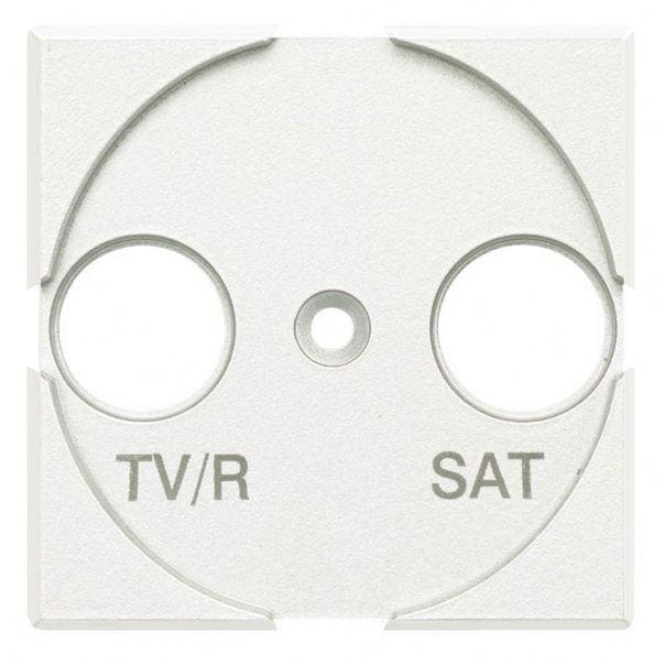 BTICINO - Frontal TV-R universal Axolute - Blanco - 2 módulos