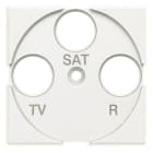 BTICINO - Frontal TV-R-SAT universal Axolute - Blanco - 2 módulos