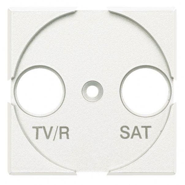 BTICINO - Frontal TV/R-SAT universal Axolute - Blanco - 2 módulos