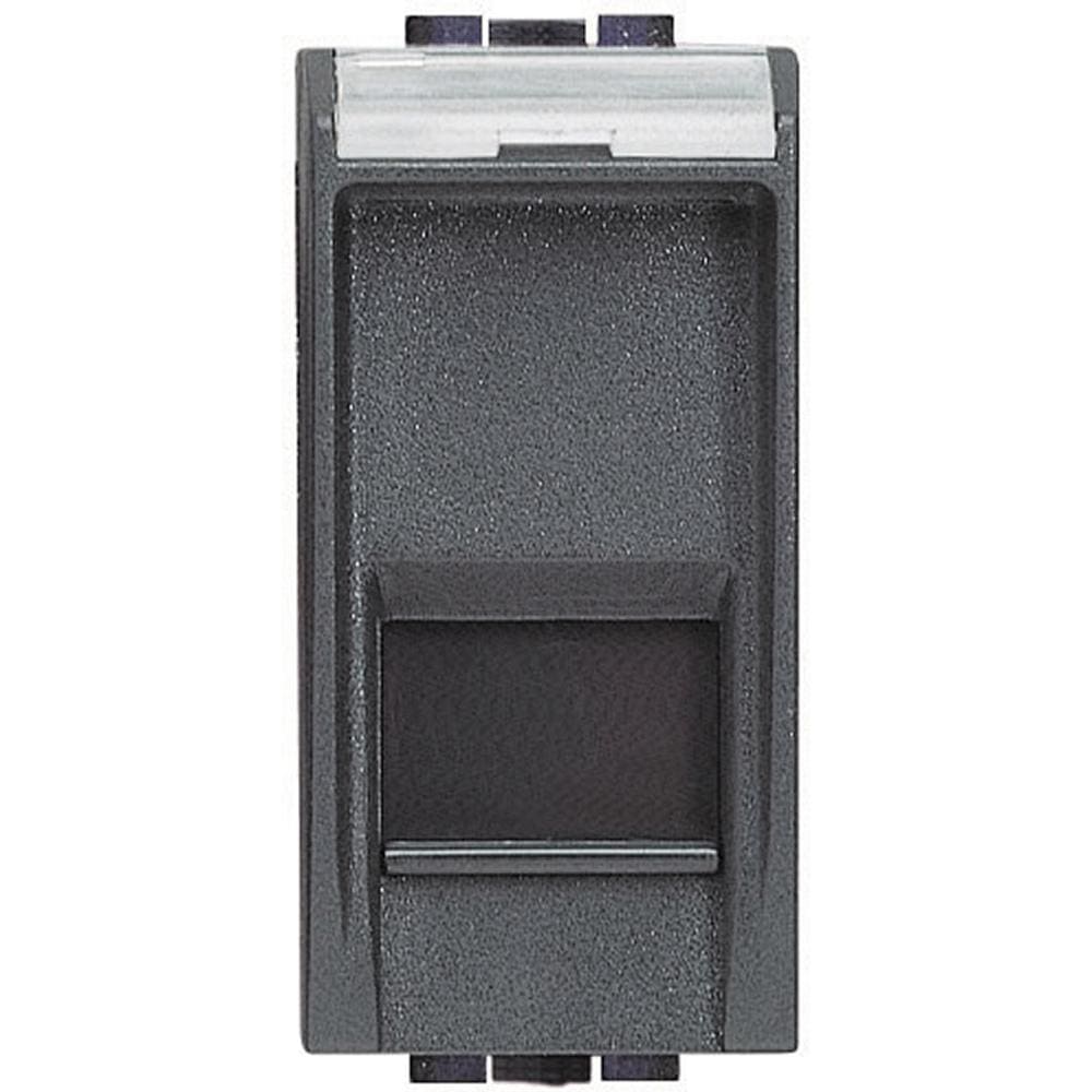 BTICINO - Base RJ45 Livinglight - Cat. 5e - UTP - 1 módulo - Antracita