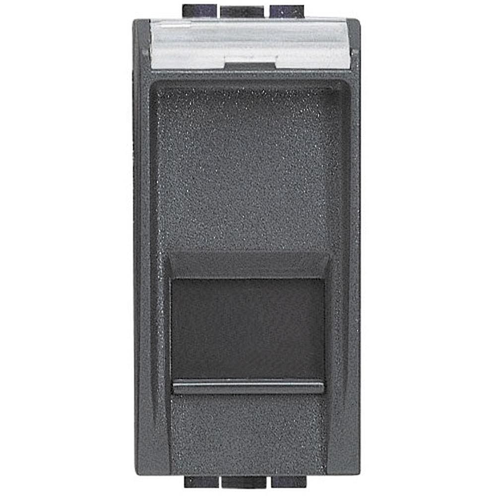 BTICINO - Base RJ45 Livinglight - Cat. 6 - UTP - 1 módulo - Antracita