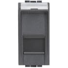 BTICINO - Base RJ45 Livinglight - Cat. 6 - STP - 1 módulo - Antracita