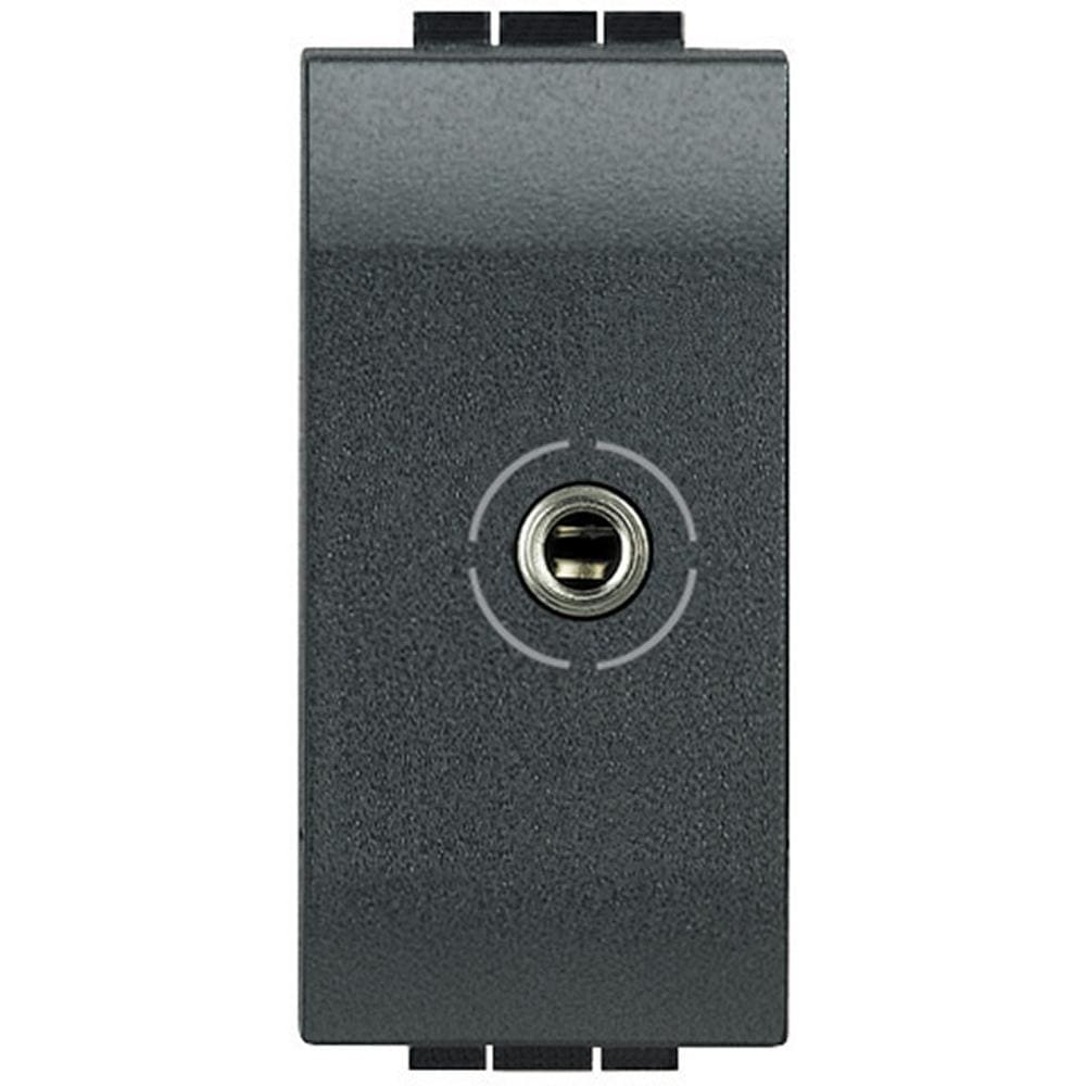 BTICINO - Base audio jack de 3,5 mm - Livinglight - 1 módulo - Antracita