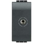 BTICINO - Base audio jack de 3,5 mm - Livinglight - 1 módulo - Antracita