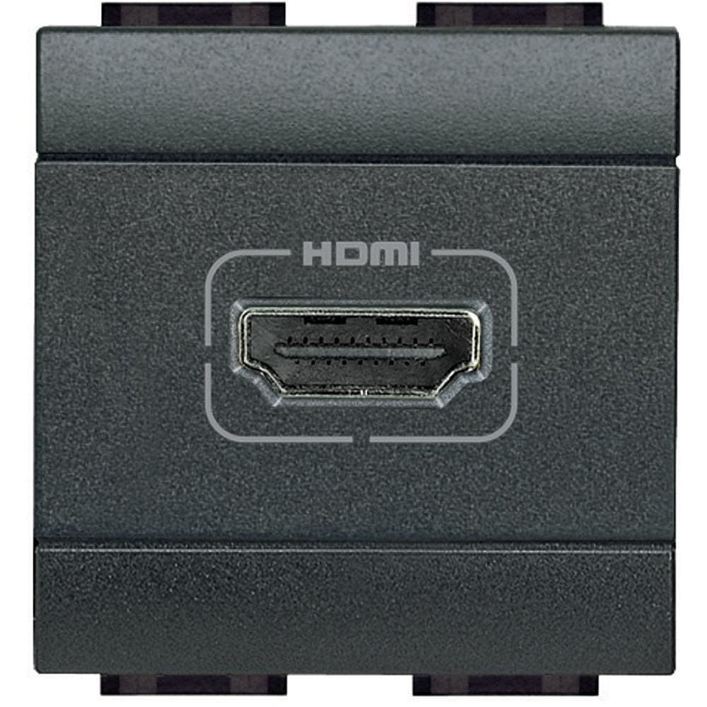 BTICINO - Base video HDMI - Livinglight - 2 módulos - Antracita