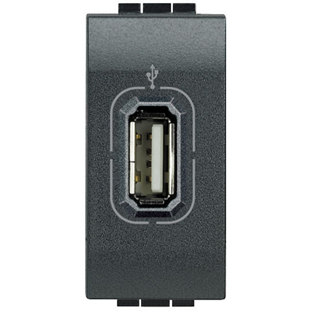 BTICINO - Base datos USB - Livinglight - 1 módulo - Antracita