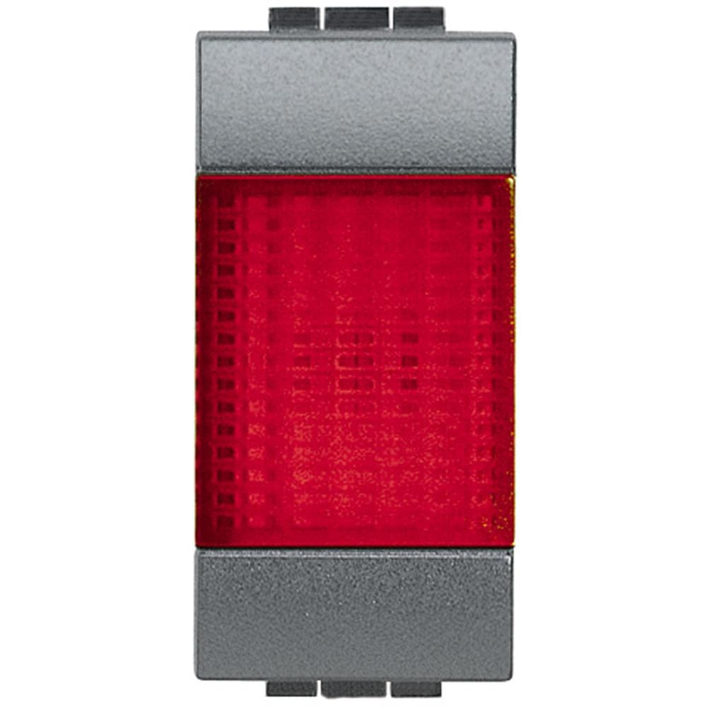 BTICINO - Señalizador luminoso Livinglight - difusor rojo - Antracita - 1 módulo