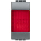 BTICINO - Señalizador luminoso Livinglight - difusor rojo - Antracita - 1 módulo