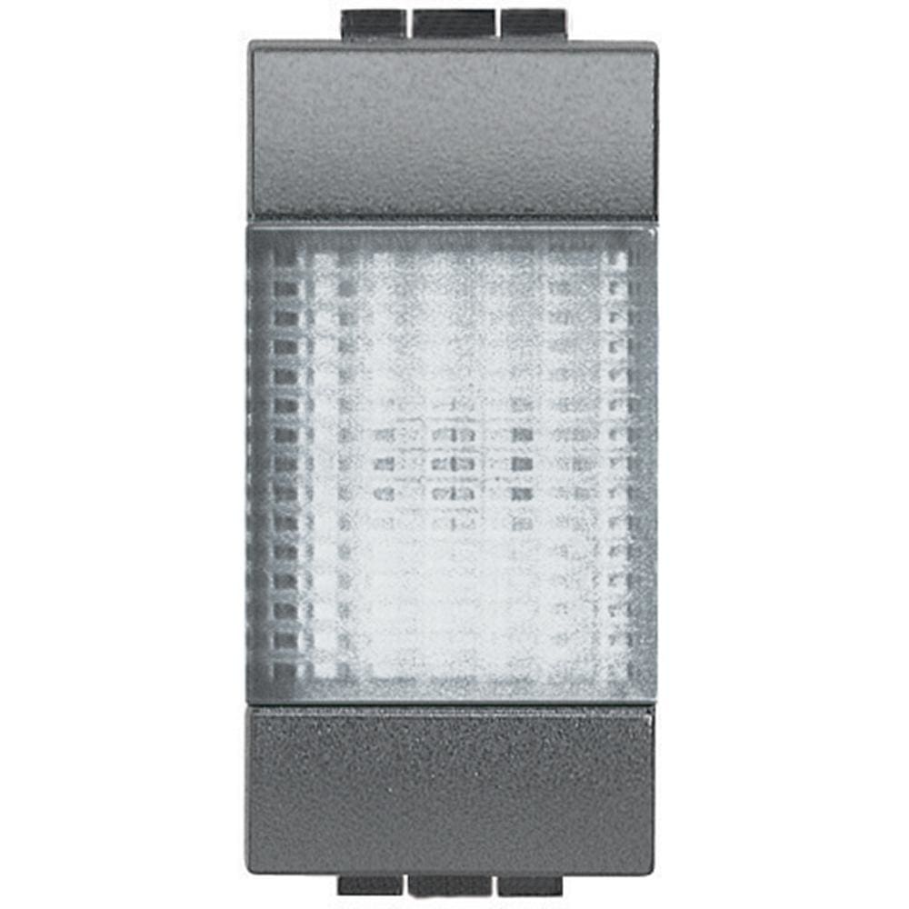 BTICINO - Señalizador luminoso Livinglight - difusor transparente - Antracita - 1 módulo