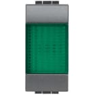 BTICINO - Señalizador luminoso Livinglight - difusor verde - Antracita - 1 módulo