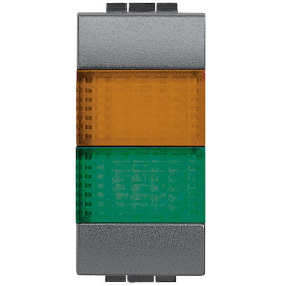 BTICINO - Señalizador luminoso Livinglight - difusor naranja/verde - Antracita - 1 módulo