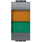 BTICINO - Señalizador luminoso Livinglight - difusor naranja/verde - Antracita - 1 módulo