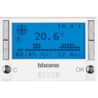BTICINO - Termostato electrónico programable con 6 programas Axolute - 2 módulos - Blanco