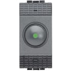 BTICINO - Regulador rotativo Livinglight con conmutador incorporado - 60-500 W RL - 1 módulo - Antracita