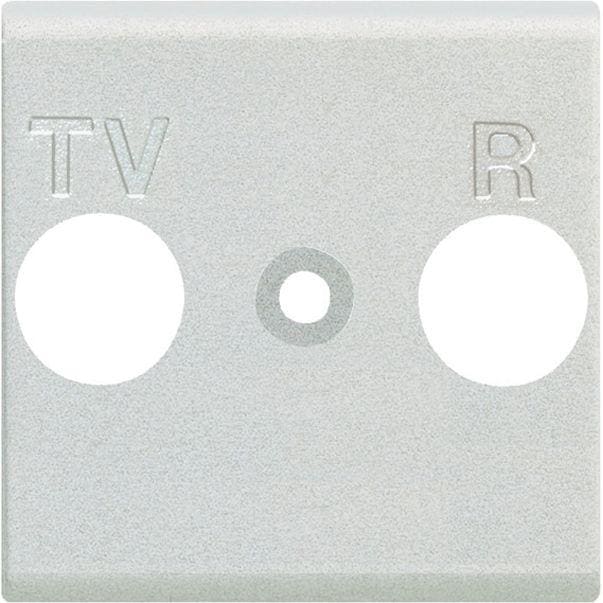 BTICINO - Frontal TV-R universal Livinglight - Blanco - 2 módulos