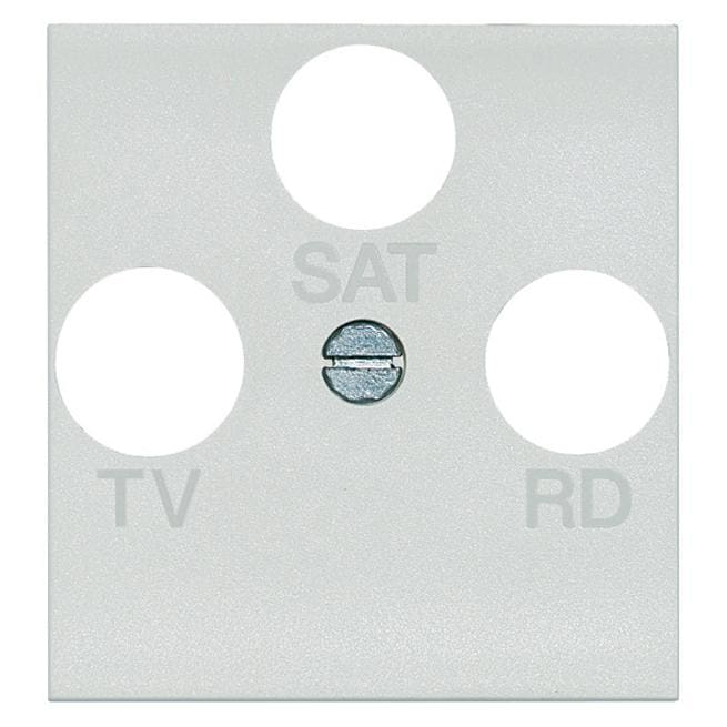 BTICINO - Frontal TV-R-SAT universal Livinglight - Blanco - 2 módulos