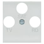 BTICINO - Frontal TV-R-SAT universal Livinglight - Blanco - 2 módulos