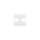 BTICINO - Frontal TV/R-SAT universal Livinglight - Blanco - 2 módulos