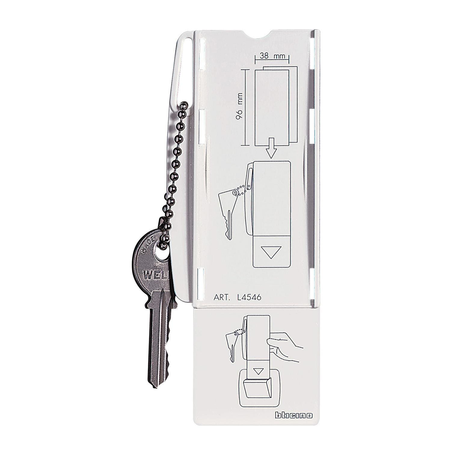 BTICINO - Tarjeta llavero rotulable para interruptor de tarjeta Livinglight