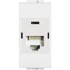 BTICINO - Base RJ45 Livinglight - Cat. 5e - UTP - 1 módulo - Blanco