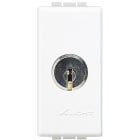 BTICINO - Interruptor bipolar con llave Livinglight - llaves diferentes - 1 módulo - Blanco