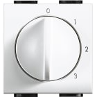 BTICINO - Conmutador Livinglight 4 posiciones / ventiladores - 2 módulos - Blanco