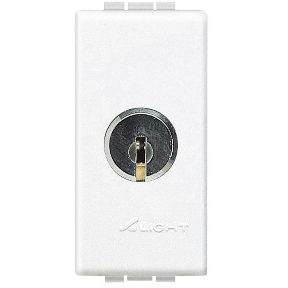 BTICINO - Conmutador de llave Livinglight - llaves diferentes - 1 módulo - Blanco