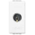 BTICINO - Conmutador de llave Livinglight - llaves diferentes - 1 módulo - Blanco