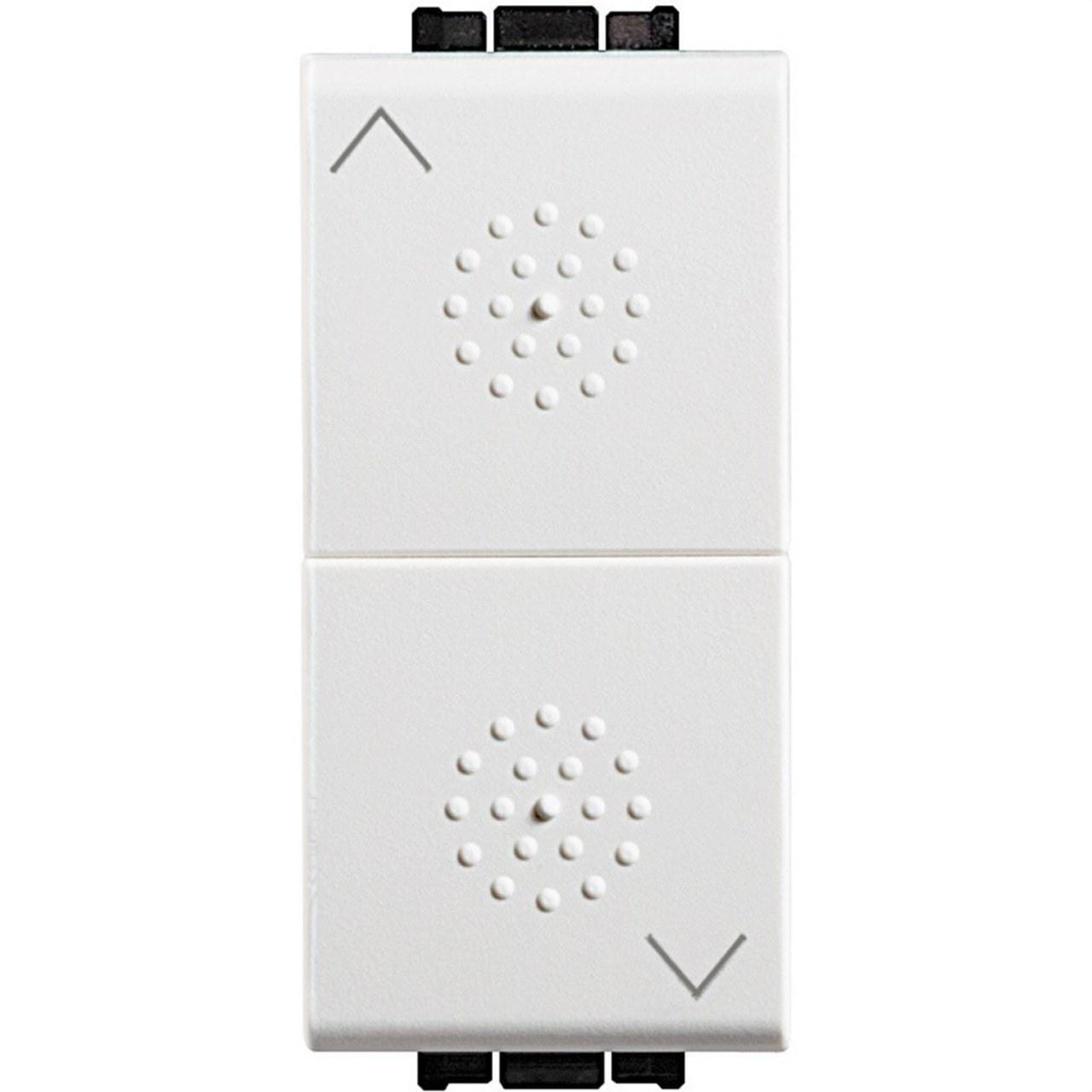 BTICINO - Conmutador doble Livinglight para persianas - 1 módulo - Blanco