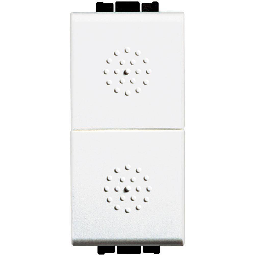 BTICINO - Pulsador doble 10A 1 módulo Livinglight blanco