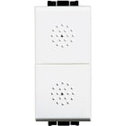 BTICINO - Pulsador doble 10A 1 módulo Livinglight blanco