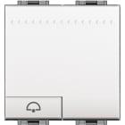 BTICINO - Pulsador luminoso Livinglight símbolo campana 10A - 250 V~ - borne auto - 2 módulos - Blanco