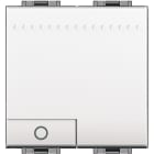 BTICINO - Pulsador luminoso Livinglight símbolo lámpara 10A - 250 V~ - borne auto - 2 módulos - Blanco