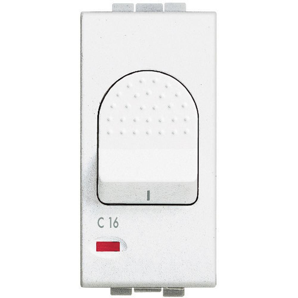 BTICINO - Interruptor automático magnetotérmico Livinglight - 16A - 1 módulo - Blanco