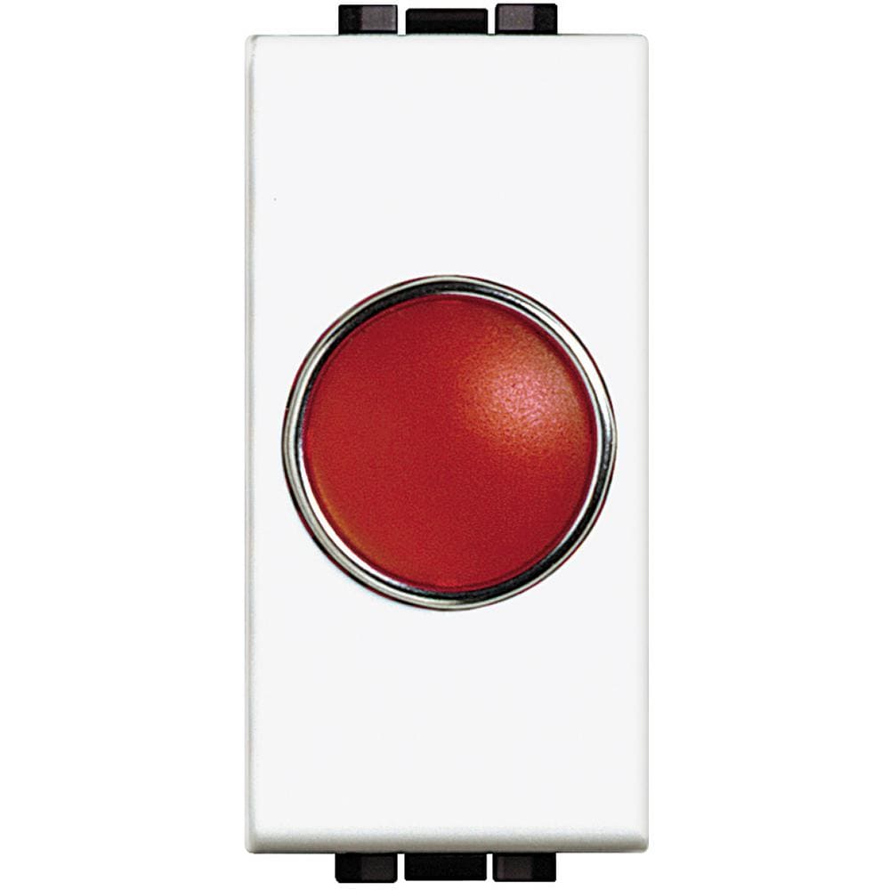 BTICINO - Señalizador luminoso Livinglight - difusor rojo - Blanco - 1 módulo