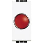 BTICINO - Señalizador luminoso Livinglight - difusor rojo - Blanco - 1 módulo