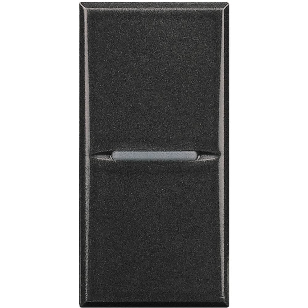 BTICINO - Cruzamiento axial Axolute iluminable 16 AX-250 V~ - borne a tornillo - 1 módulo - Antracita