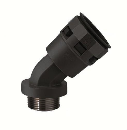 INTERFLEX - Racor 45° poliamida LTCM-M DN23 M25x1.5 negro