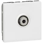 LEGRAND - Base TV Mosaic simple tipo "F" - 2 módulos - a rosca - Blanco