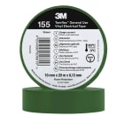 3M MERCADOS ELECTRICOS - 3M™ Temflex™ 155 Cinta PVC, Verde,  19 mm x 20 m