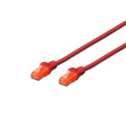 DIGITUS - C. PARCHEO CAT6 U/UTP COLOR ROJO -LSZH- 0,25M.